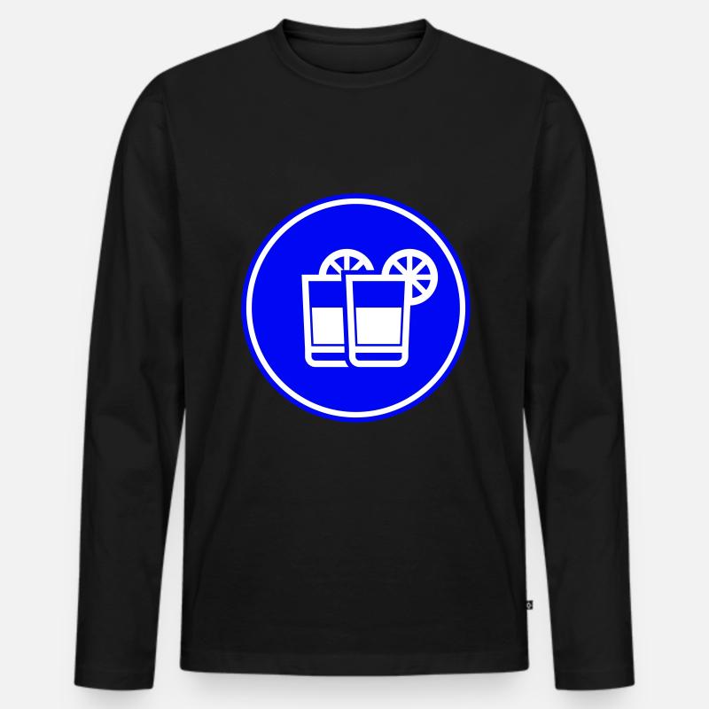 Cocktail Icon - Männer Premium Bio Langarmshirt - Schwarz