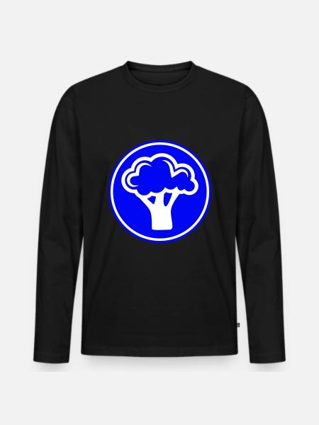 Broccoli Vegetables - Men's Premium Organic Long Sleeve Shirt - black