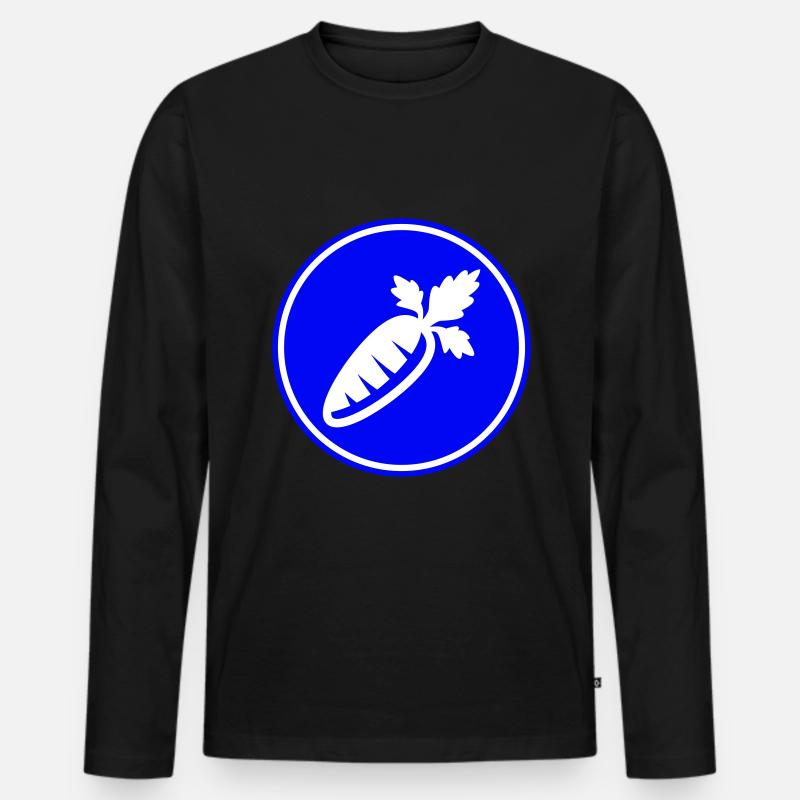 Karotte Symbol - Männer Premium Bio Langarmshirt - Schwarz