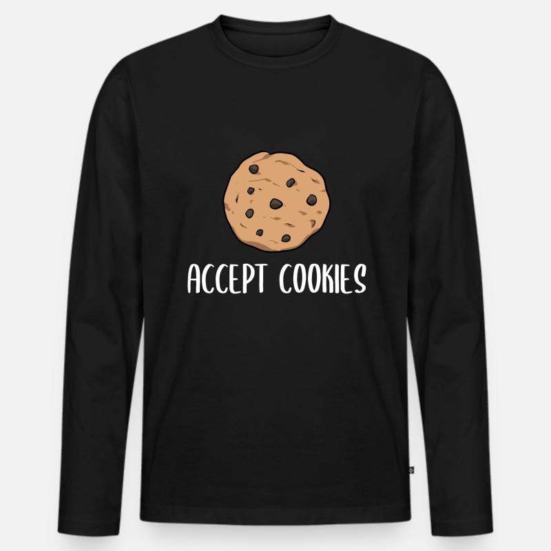 Accept Cookies Techniker - Männer Premium Bio Langarmshirt - Schwarz