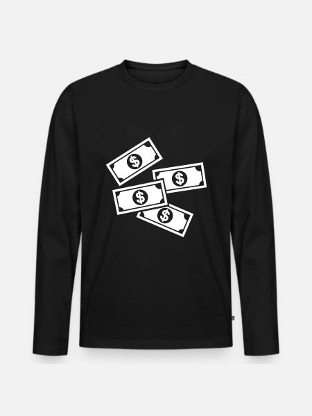 Symbole d’argent liquide - T-shirt manches longues Premium bio Homme - noir