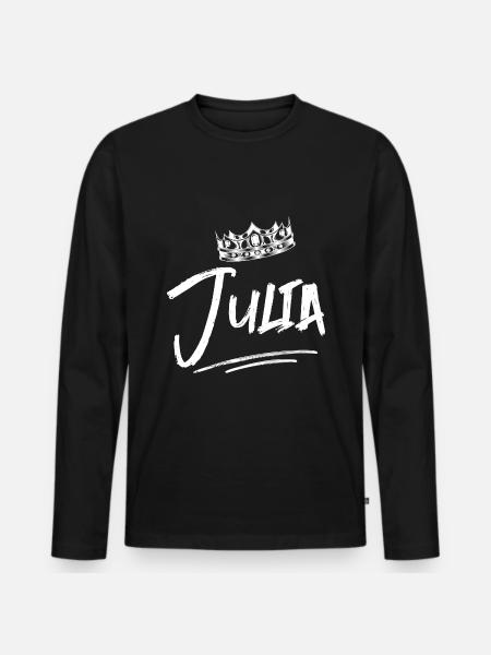 Julia - Men's Premium Organic Long Sleeve Shirt - black