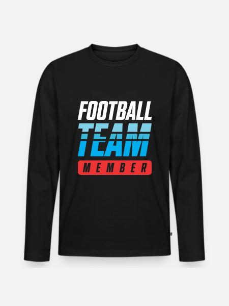 Football Team - Men's Premium Organic Long Sleeve Shirt - black