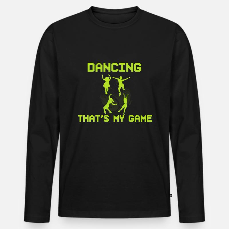 Lustiger Tänzer Balletttänzer - Männer Premium Bio Langarmshirt - Schwarz