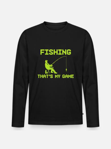 Angelliebhaber Fischereiforscher - Männer Premium Bio Langarmshirt - Schwarz