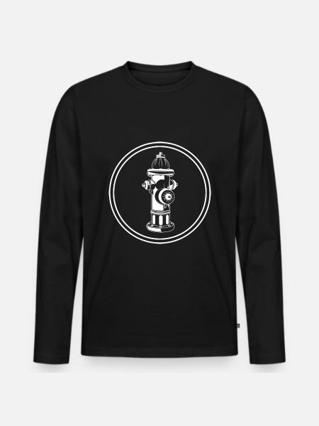 Fire Hydrant Icon Fire Brigade - Men's Premium Organic Long Sleeve Shirt - black