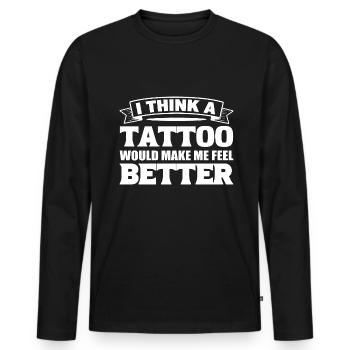 Tattoo Liebhaber Tattoo-Künstler - Männer Premium Bio Langarmshirt - Schwarz - Vorne - Nico (187cm)