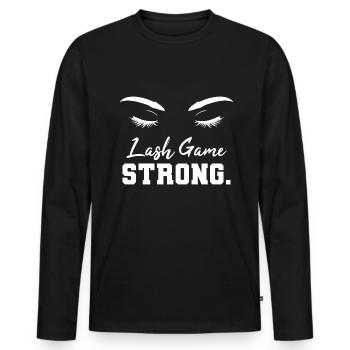 Frauen peitschen Lash -Techniker - Männer Premium Bio Langarmshirt - Schwarz - Vorne - Nico (187cm)