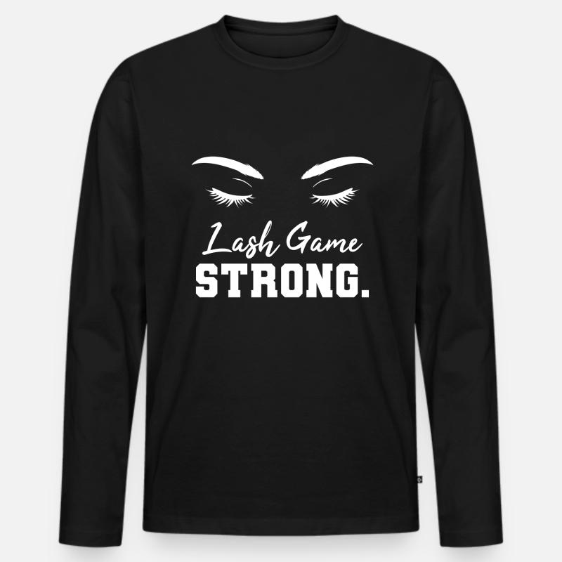 Frauen peitschen Lash -Techniker - Männer Premium Bio Langarmshirt - Schwarz