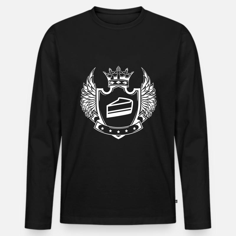 Kuchen käsekuchen - Männer Premium Bio Langarmshirt - Schwarz