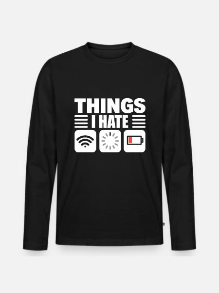 Lustiger Programmierer Computerprogrammierer - Männer Premium Bio Langarmshirt - Schwarz