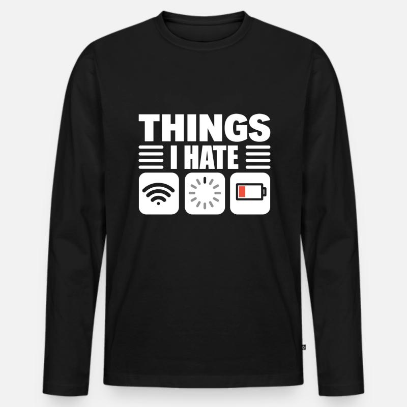 Lustiger Programmierer Computerprogrammierer - Männer Premium Bio Langarmshirt - Schwarz