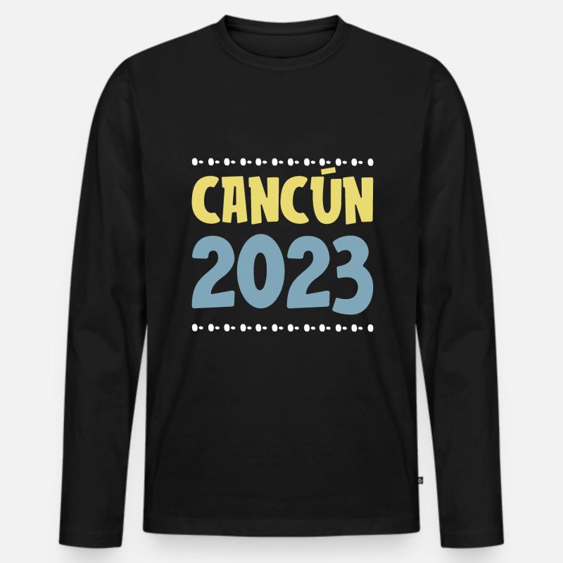 Cancun 2023 - Männer Premium Bio Langarmshirt - Schwarz