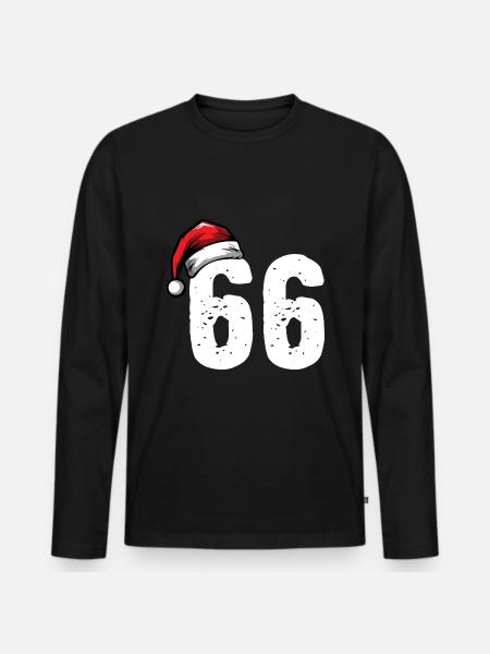 66 Numéro Noël - T-shirt manches longues Premium bio Homme - noir