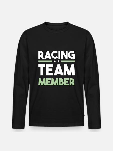 Équipe de course - T-shirt manches longues Premium bio Homme - noir