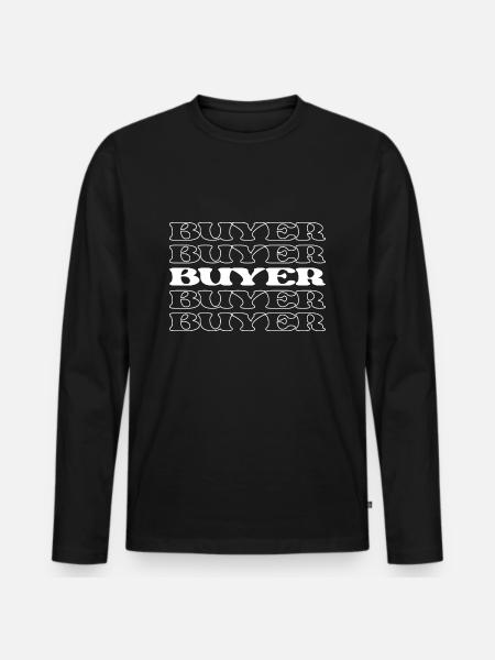 Shopper Buyer Purchaser Consumer Patron - Men's Premium Organic Long Sleeve Shirt - black