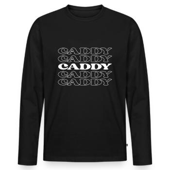 Caddie Golf Assistant Golf Caddie Caddy Golf - T-shirt manches longues Premium bio Homme - noir - Devant - Nico (187cm)