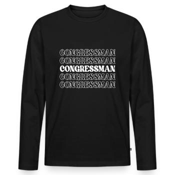 Membre du Congrès, Député, Législateur, Législateur - T-shirt manches longues Premium bio Homme - noir - Devant - Nico (187cm)