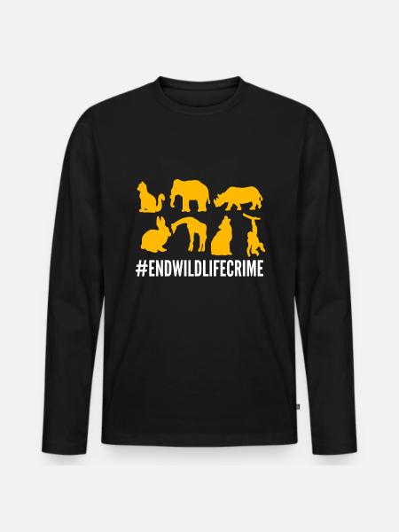 Tierschutz Zoologe - Männer Premium Bio Langarmshirt - Schwarz