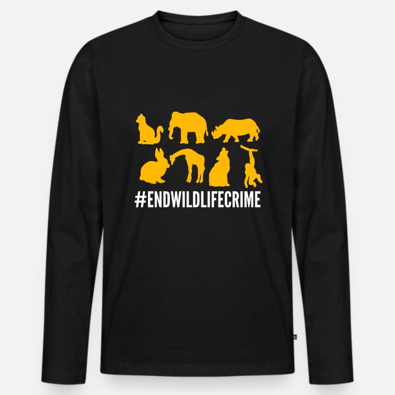 Tierschutz Zoologe - Männer Premium Bio Langarmshirt - Schwarz