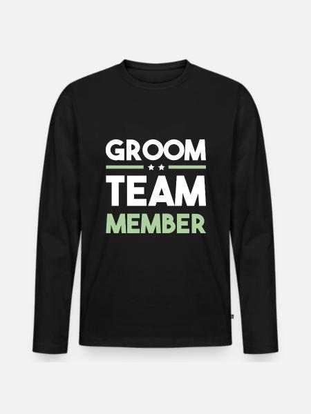 Groom Team - Männer Premium Bio Langarmshirt - Schwarz