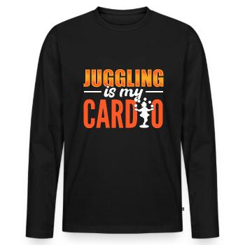 Jonglierbälle Zirkus Jongleur - Männer Premium Bio Langarmshirt - Schwarz - Vorne - Nico (187cm)