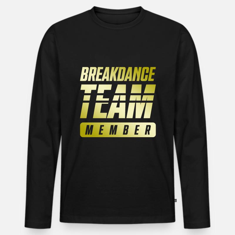 Breakdance Team - Männer Premium Bio Langarmshirt - Schwarz