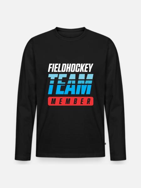 Fieldhockey Team - Männer Premium Bio Langarmshirt - Schwarz