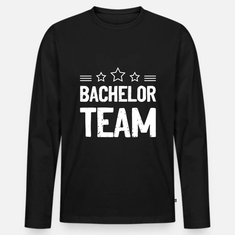 Bachelor Team Jga - Männer Premium Bio Langarmshirt - Schwarz