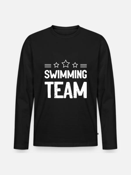 Swimming Team - Men's Premium Organic Long Sleeve Shirt - black
