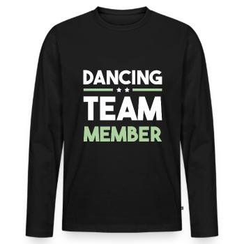 Dancing Team - Männer Premium Bio Langarmshirt - Schwarz - Vorne - Nico (187cm)