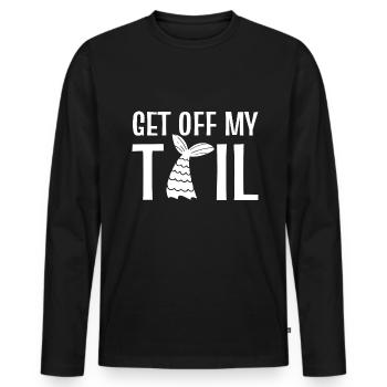 Meerjungfrau Liebhaber der mythischen Kreaturen - Männer Premium Bio Langarmshirt - Schwarz - Vorne - Nico (187cm)