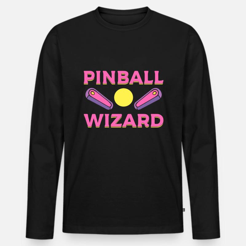 Pinball Wizard Arcade -Techniker - Männer Premium Bio Langarmshirt - Schwarz
