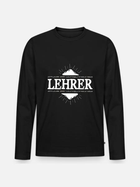 Lehrer Beruf - Männer Premium Bio Langarmshirt - Schwarz