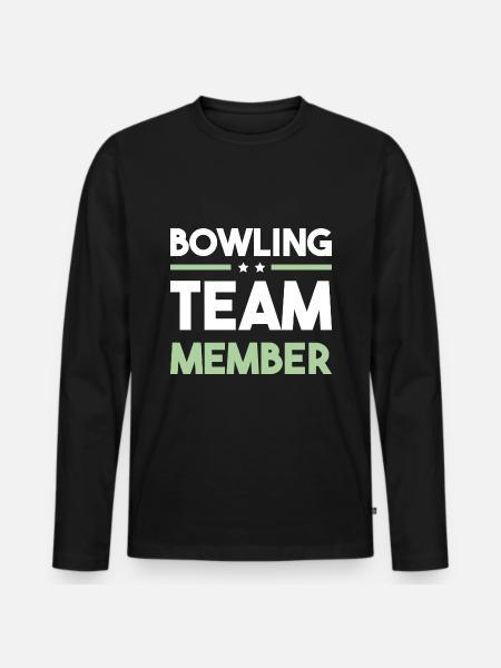 Bowling Team - Männer Premium Bio Langarmshirt - Schwarz