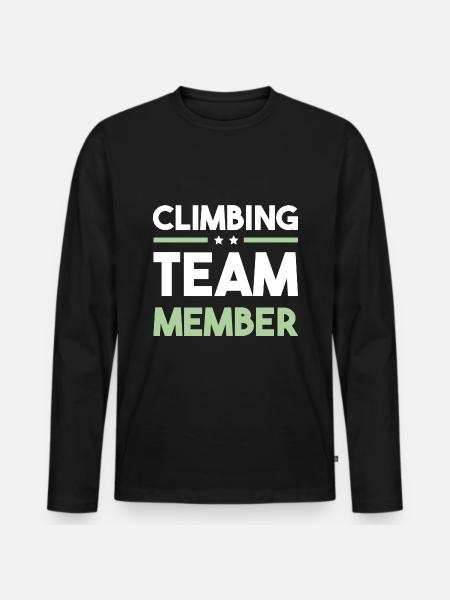 Climbing Team - Men's Premium Organic Long Sleeve Shirt - black