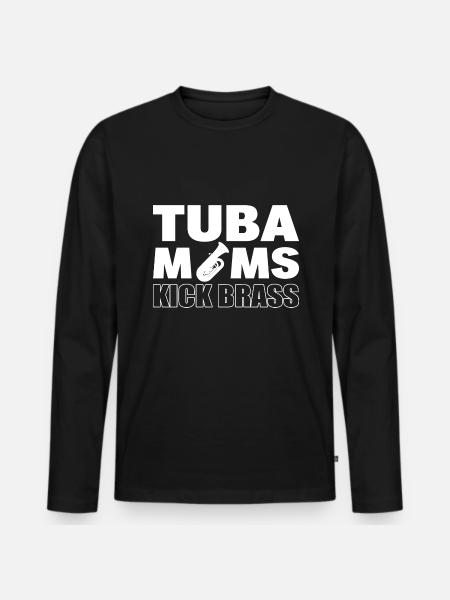 Tuba Moms Kick Brass - Männer Premium Bio Langarmshirt - Schwarz