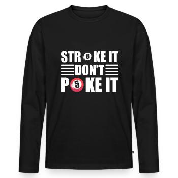 Lustiger Billard Poolspieler - Männer Premium Bio Langarmshirt - Schwarz - Vorne - Nico (187cm)