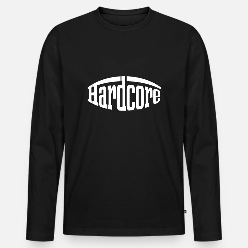 Gabber Jumpstyle Speedcore - Männer Premium Bio Langarmshirt - Schwarz