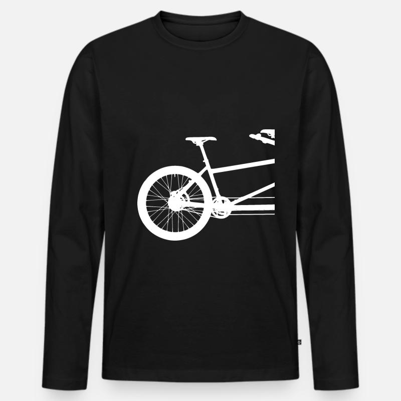 Tandem hinten - Männer Premium Bio Langarmshirt - Schwarz