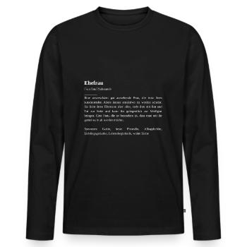 La femme Description d’une femme Meilleure femme - T-shirt manches longues Premium bio Homme - noir - Devant - Nico (187cm)
