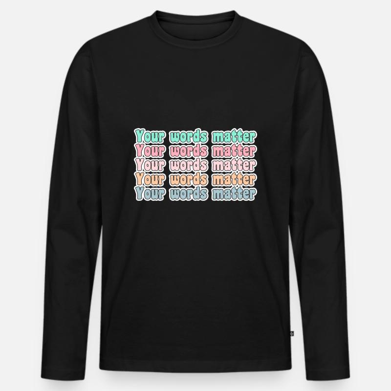 SLP Sprachpathologe Speechie - Männer Premium Bio Langarmshirt - Schwarz
