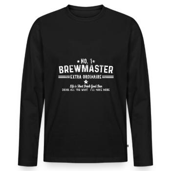 Brewmaster Drink All You Want I'll Make More Homeb - Männer Premium Bio Langarmshirt - Schwarz - Vorne - Nico (187cm)