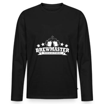 Brewmaster Drink All You Want I'll Make More Homeb - Männer Premium Bio Langarmshirt - Schwarz - Vorne - Nico (187cm)