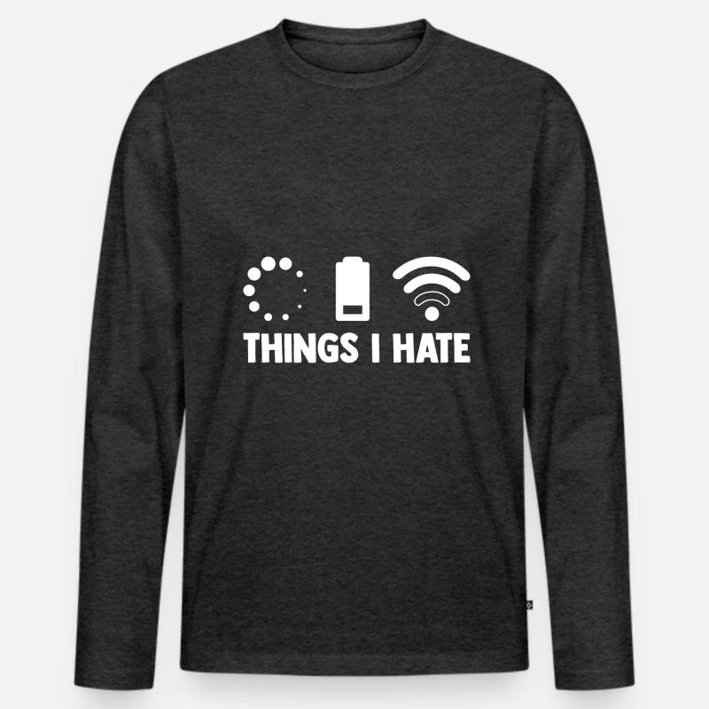 Things I Hate Programmer Coder Coding Developer So Männer Premium Bio Langarmshirt