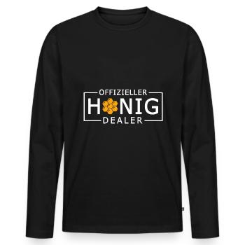 Offizieller Honig Dealer Bienenliebhaber Imker Hon - Männer Premium Bio Langarmshirt - Schwarz - Vorne - Nico (187cm)