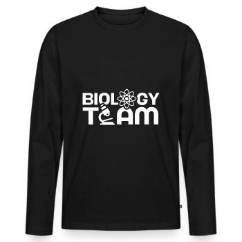 Biology Team DNA Biologist Biologist Biological - Men's Premium Organic Long Sleeve Shirt - black - Front - Nico (187cm)