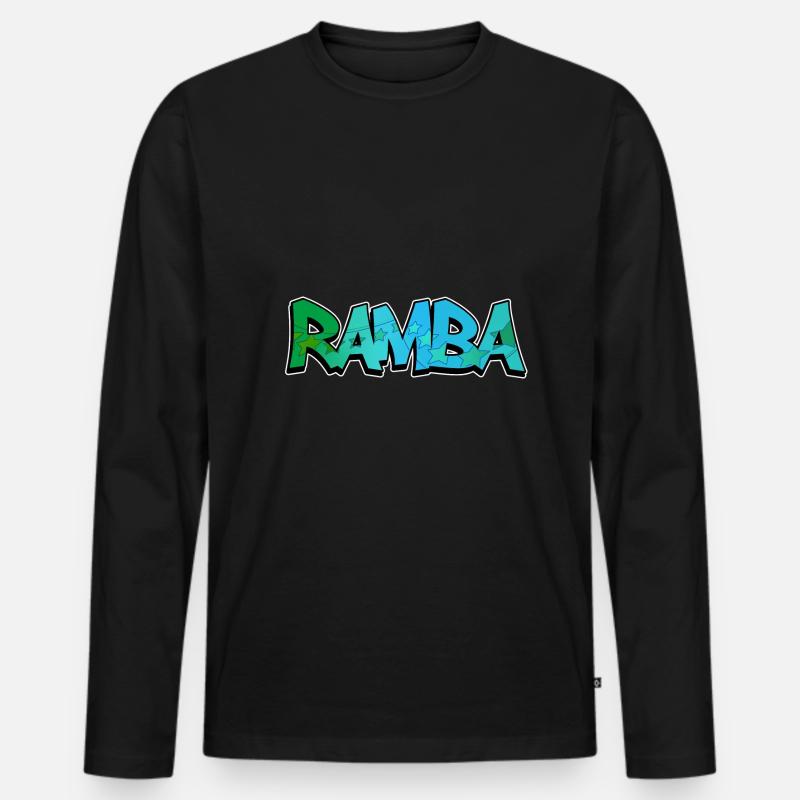 Ramba Zamba Partnerlook - Männer Premium Bio Langarmshirt - Schwarz