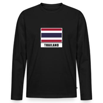 Thailand - Men's Premium Organic Long Sleeve Shirt - black - Front - Nico (187cm)