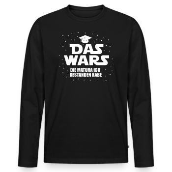 Das Wars Matura bestanden lustiger Spruch - Männer Premium Bio Langarmshirt - Schwarz - Vorne - Nico (187cm)